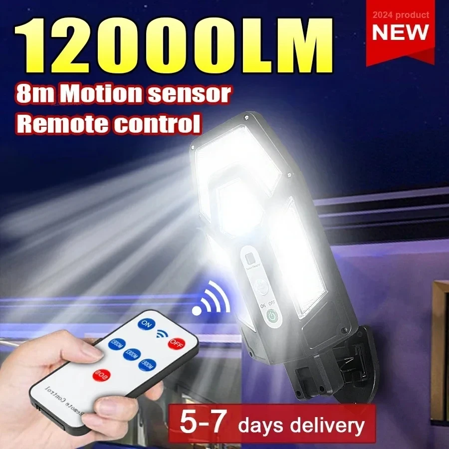 Outdoor Lighting Traditional - 12000LM Powerful Solar Wall Lamp with