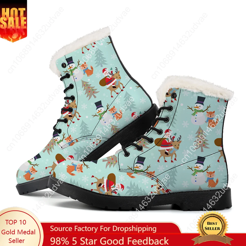 Outdoor Lighting Round - Christmas Plush Boots Mens Womens Teenager