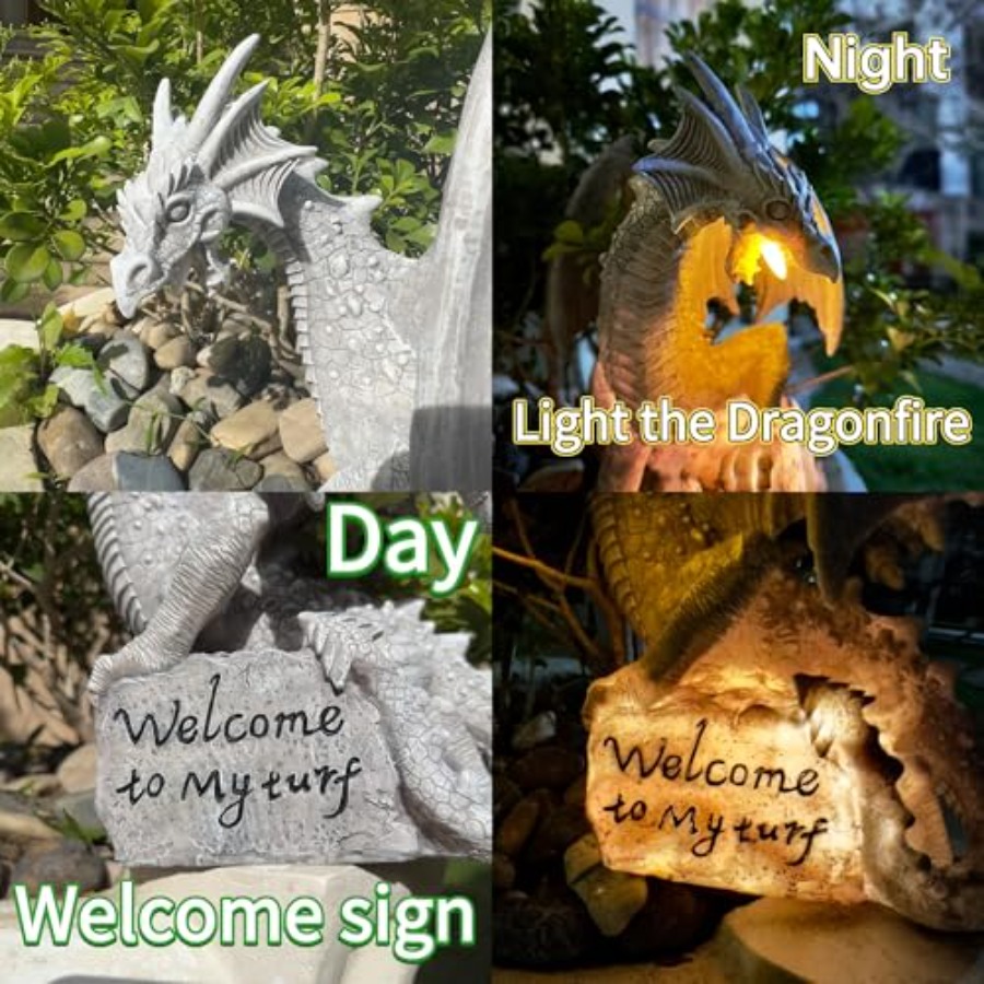 Garden Large Dragon Statue Sol - Outdoor Lighting Traditional incelemesi ve fiyatı
