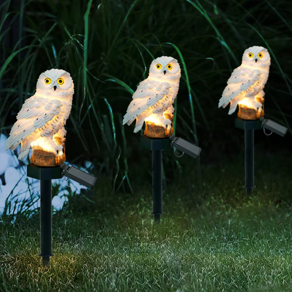 Solar light owl animal sculptu - Outdoor Lighting Traditional incelemesi ve fiyatı
