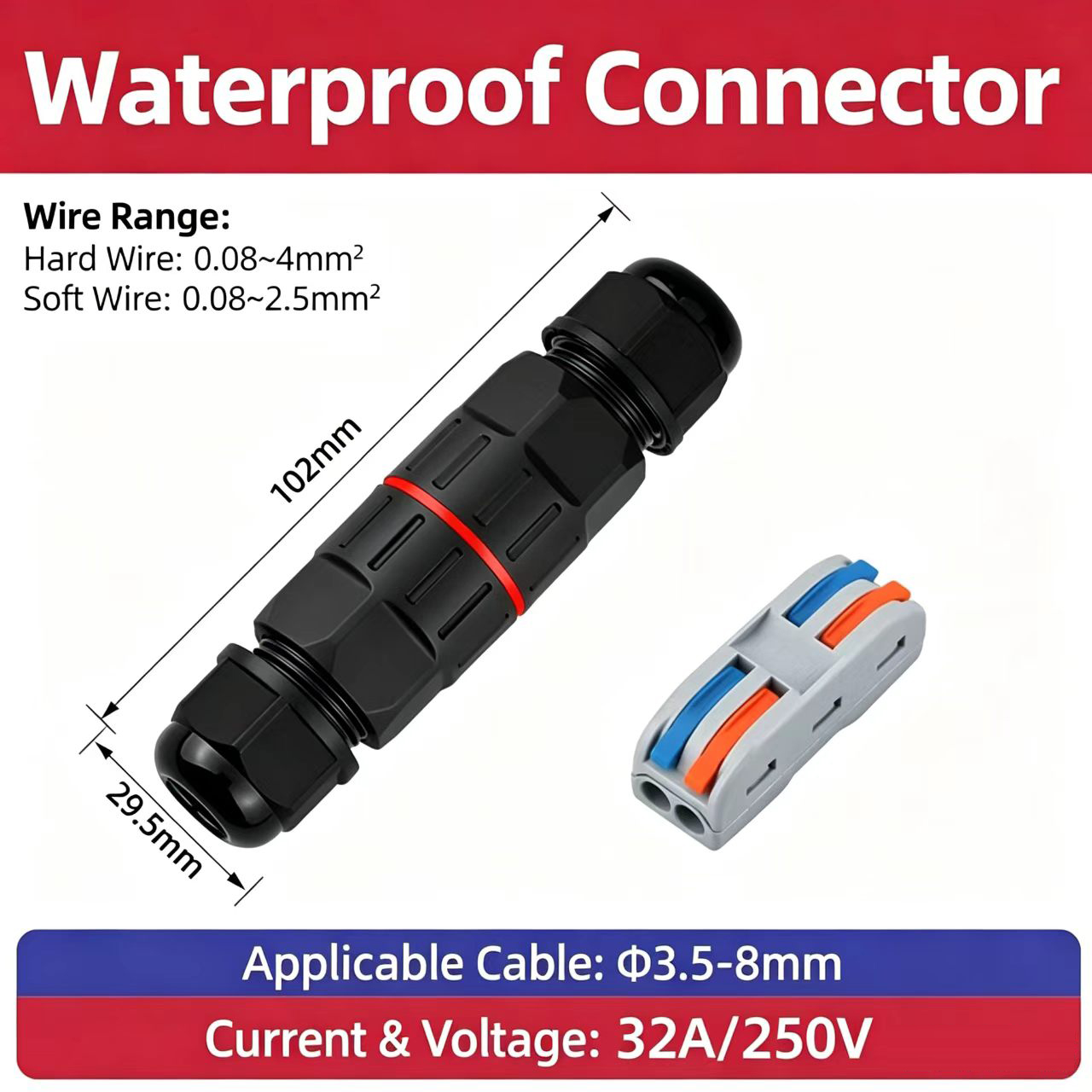 1Pc 2 Pin 3 Pin Wire Connector - Outdoor Lighting Wire Connectors incelemesi ve fiyatı
