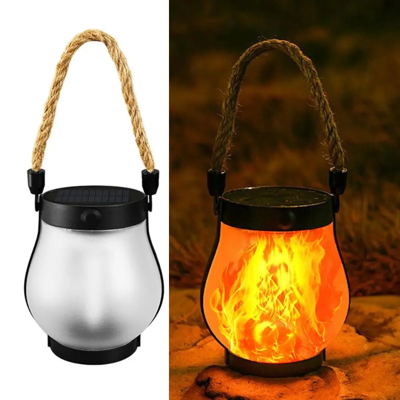 Solar Flame Lamp USB Rechargea - Solar Lantern Hanging incelemesi ve fiyatı
