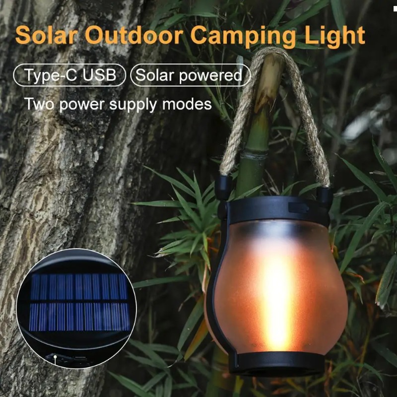Solar Flame Lamp USB Rechargea - Solar Lantern Hanging incelemesi ve fiyatı