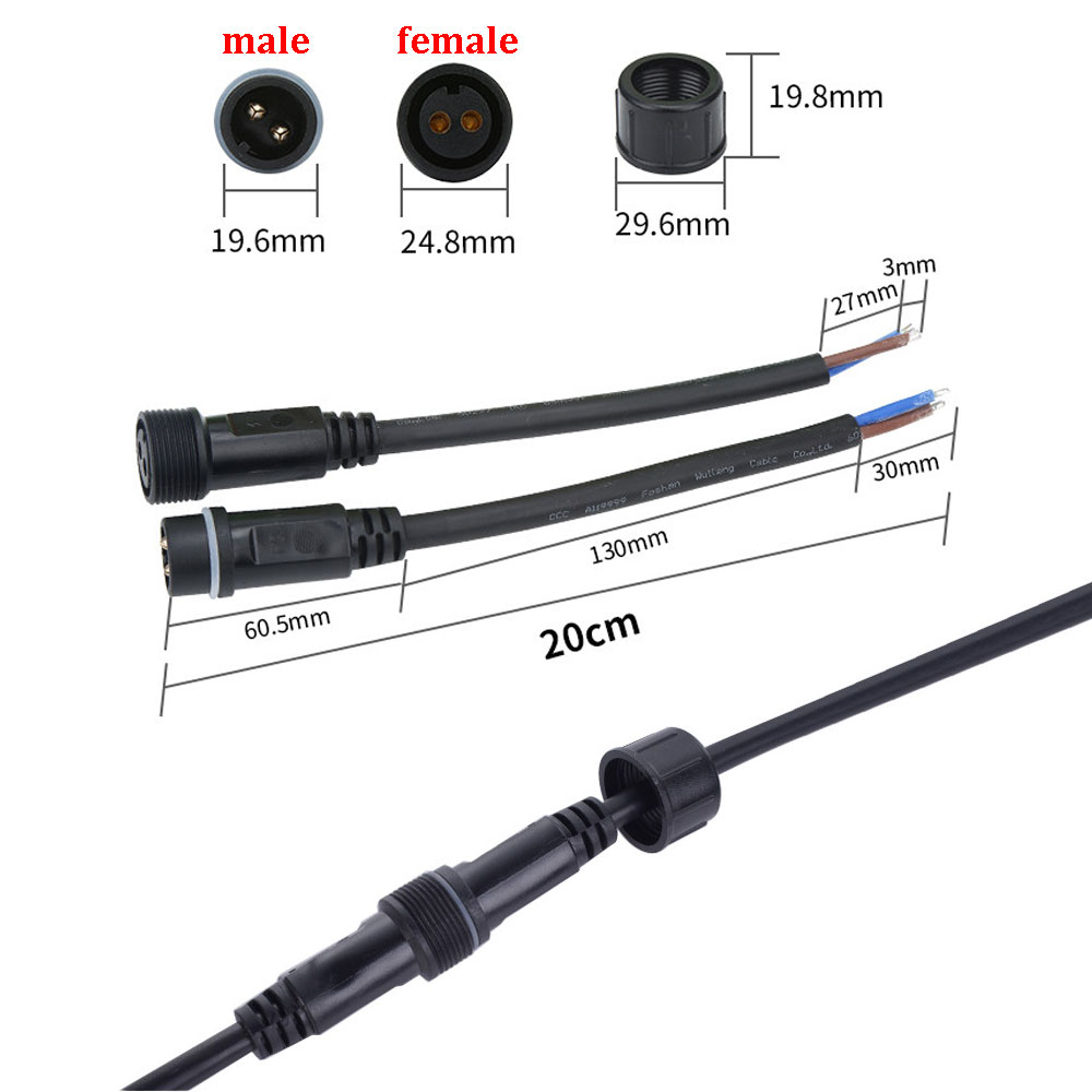 Waterproof Wire M/F docking pl - Outdoor Lighting Wire Connectors incelemesi ve fiyatı