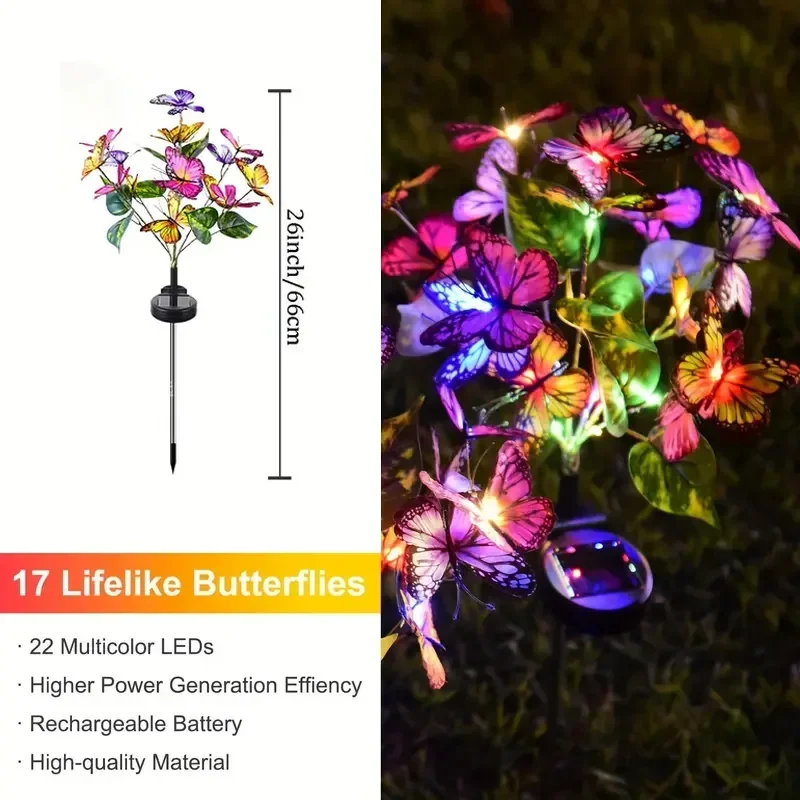 Solar LED Butterfly Garden Lig - Outdoor Lighting Traditional incelemesi ve fiyatı