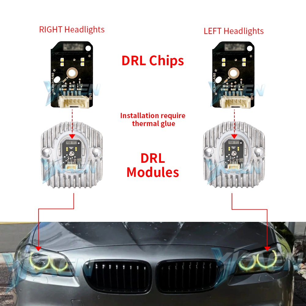 Yellow Angel Eyes DRL Boards F - Outdoor Lighting Yellow incelemesi ve fiyatı