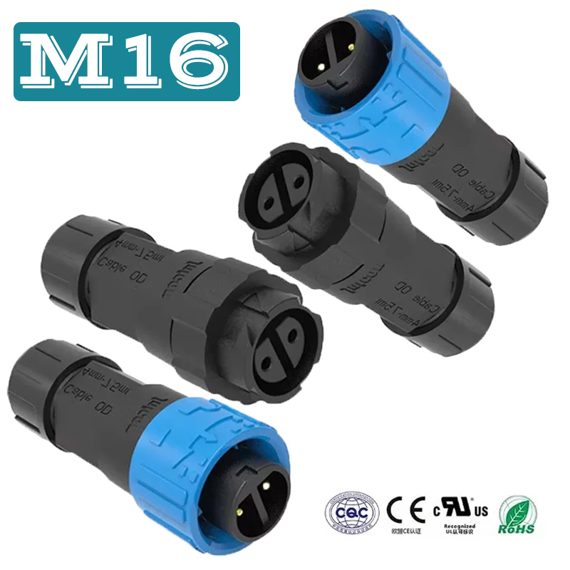 2Pin M16 Power Connector Self- - Outdoor Lighting Wire Connectors incelemesi ve fiyatı