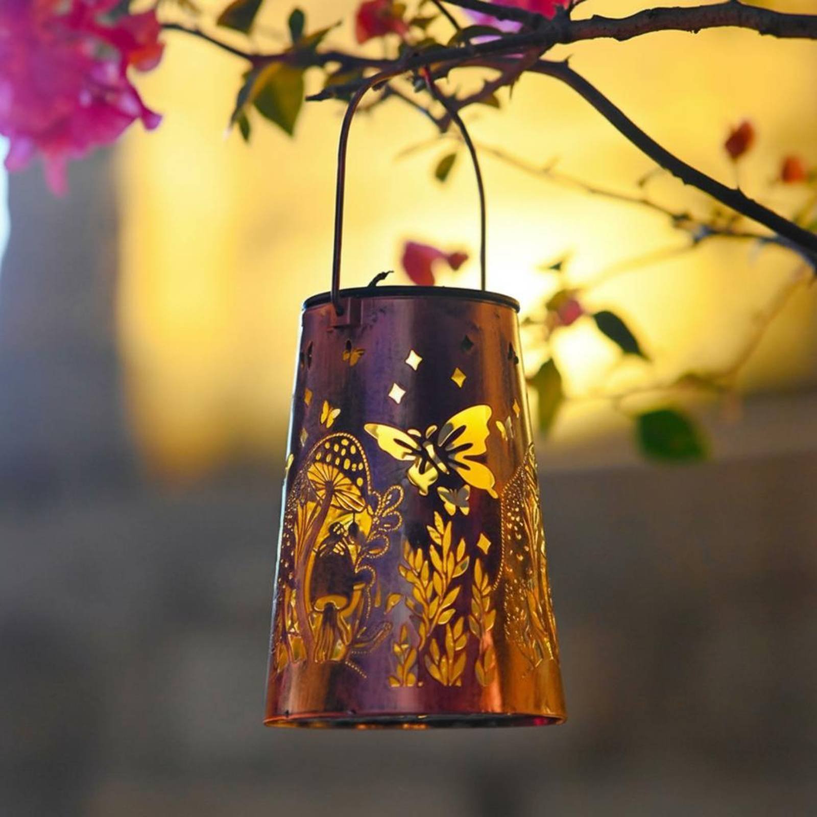 Floral Garden Lantern Pattern  - Solar Lantern Hanging incelemesi ve fiyatı