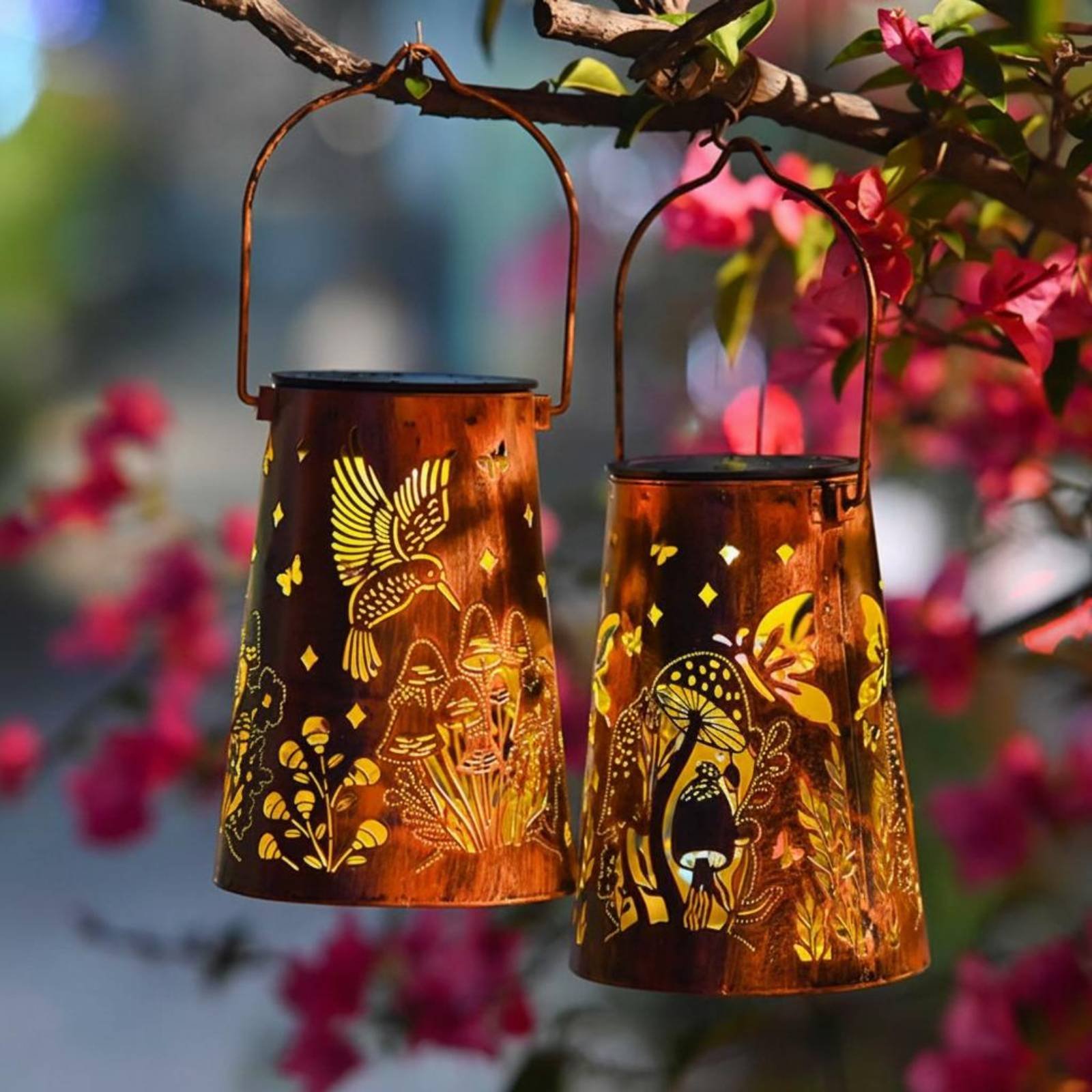 Floral Garden Lantern Pattern  - Solar Lantern Hanging incelemesi ve fiyatı