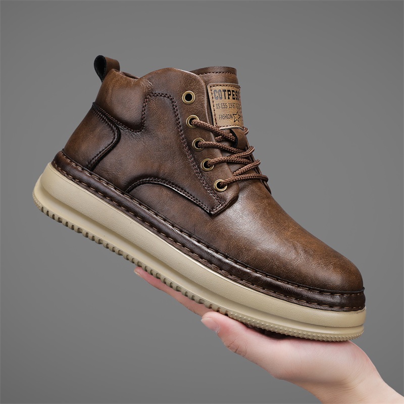 Men's Handmade Retro High-Top  - Outdoor Lighting Round incelemesi ve fiyatı