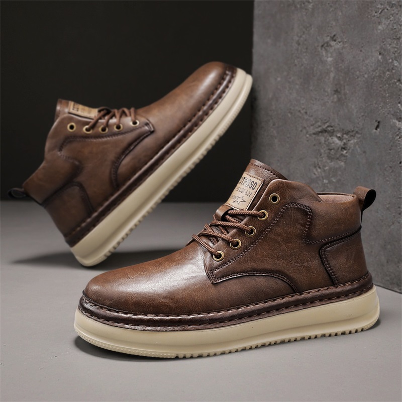 Men's Handmade Retro High-Top  - Outdoor Lighting Round incelemesi ve fiyatı