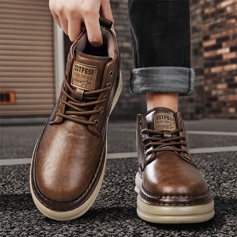 Men's Handmade Retro High-Top  - Outdoor Lighting Round incelemesi ve fiyatı