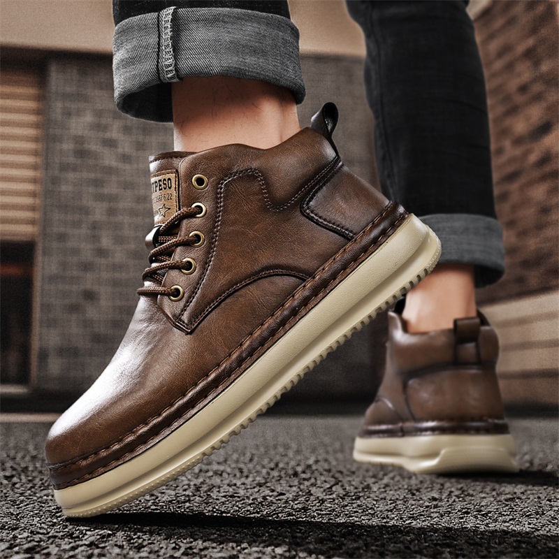 Men's Handmade Retro High-Top  - Outdoor Lighting Round incelemesi ve fiyatı