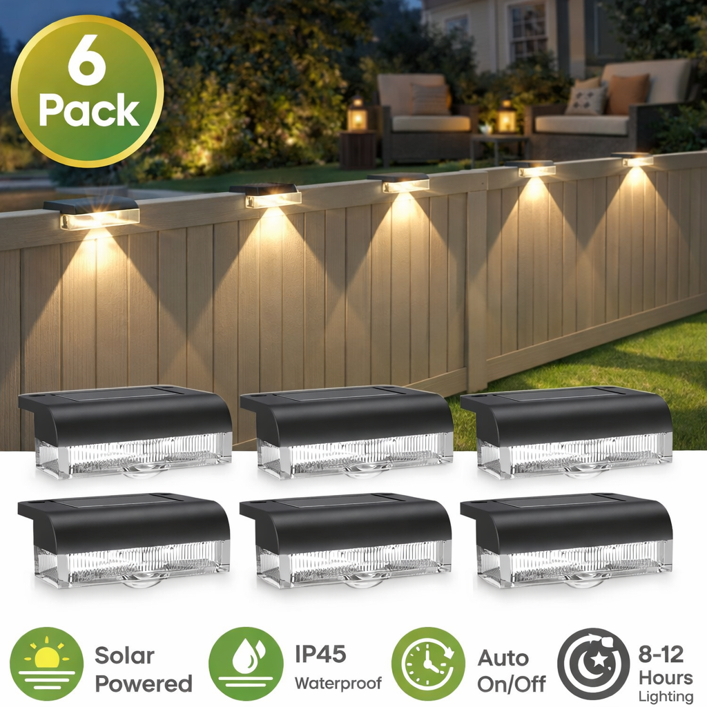 6/14 Pack Outdoor Solar Fence  - Outdoor Lighting For Steps incelemesi ve fiyatı
