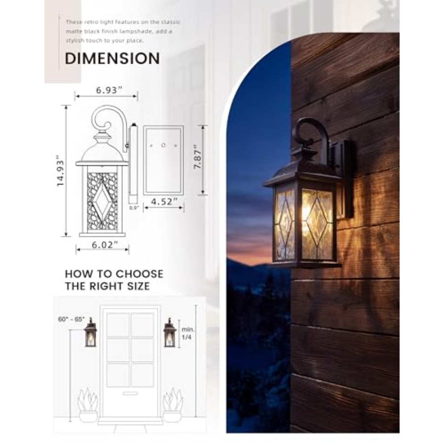 Outdoor Wall Light Fixtures, E - Outdoor Lighting Sconce incelemesi ve fiyatı
