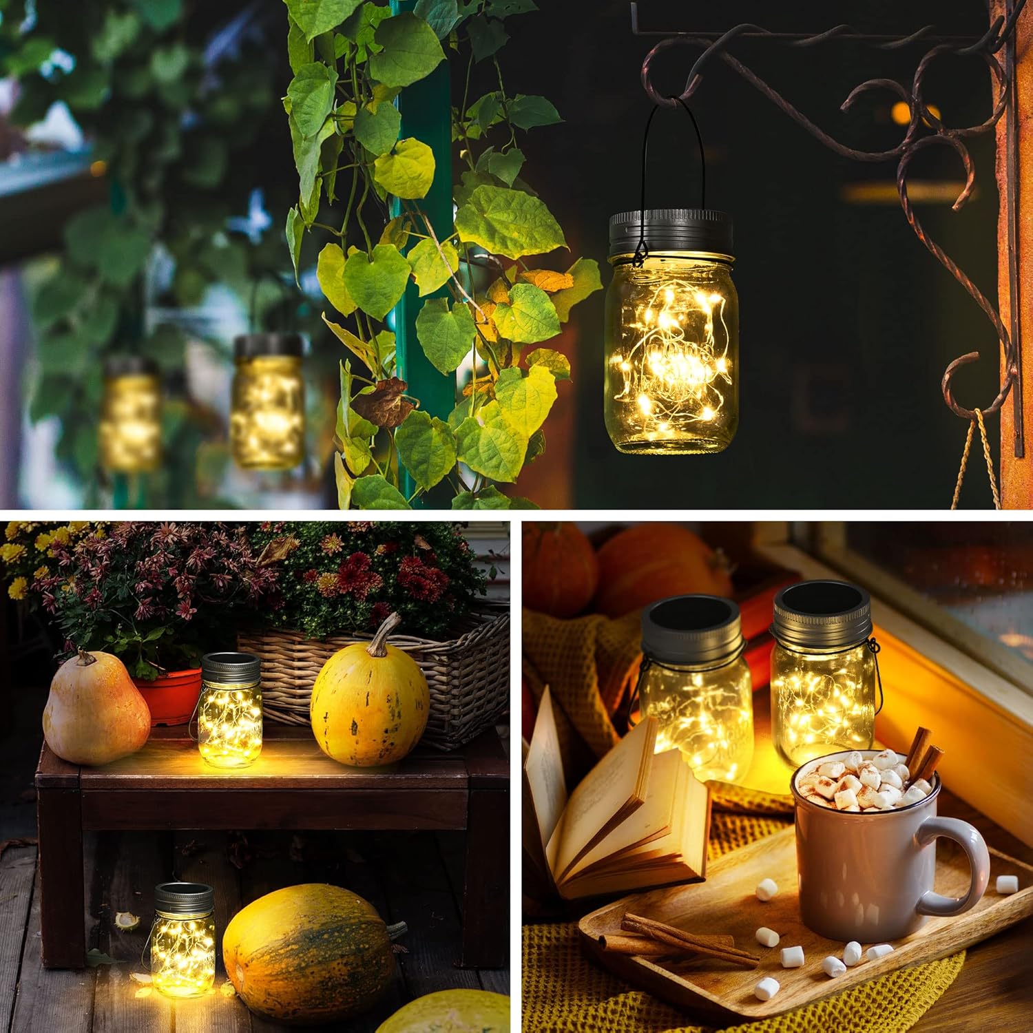 6pcs Outdoor Decorative Mason  - Solar Lantern Hanging incelemesi ve fiyatı