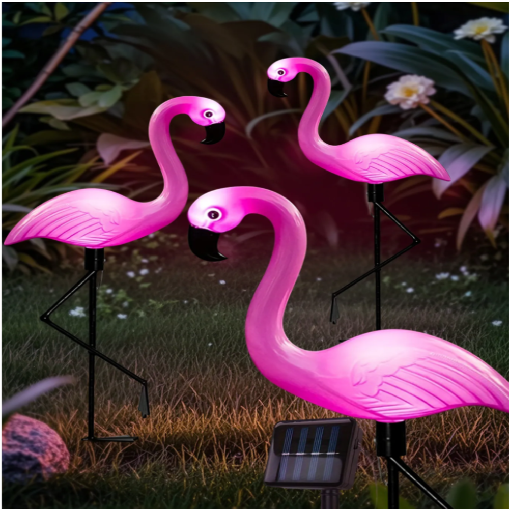 3Pcs Solar Powered Flamingo Gr - Outdoor Lighting Traditional incelemesi ve fiyatı