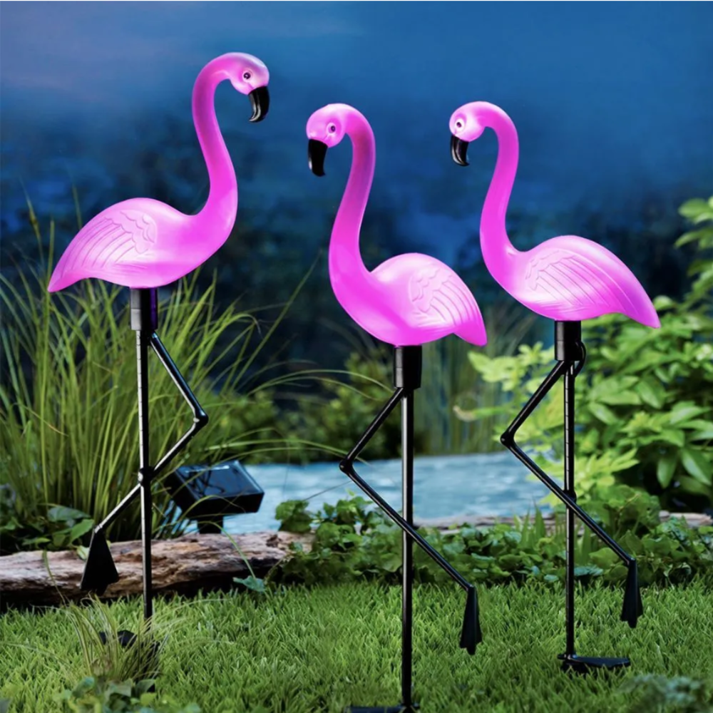 3Pcs Solar Powered Flamingo Gr - Outdoor Lighting Traditional incelemesi ve fiyatı
