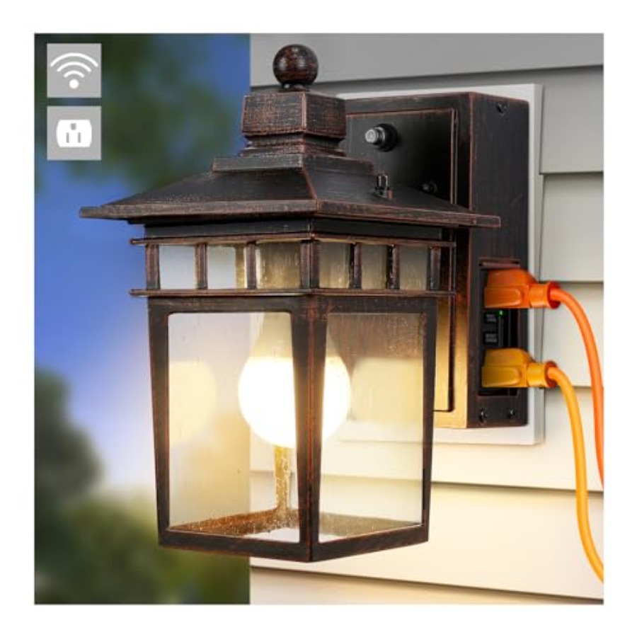Outdoor Light with GFCI Outlet - Outdoor Lighting Sconce incelemesi ve fiyatı