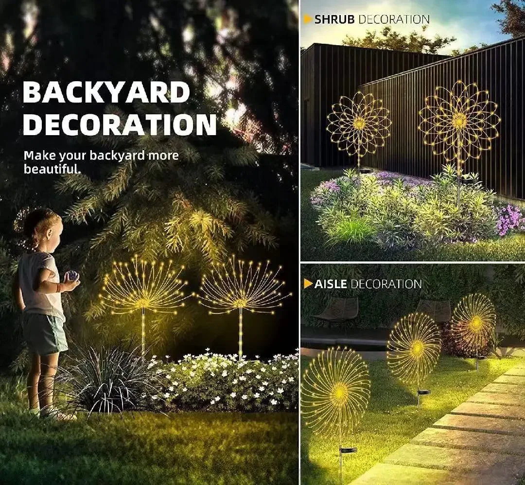 200LED Solar Firework Lamp Out - Wired Pathway Light incelemesi ve fiyatı