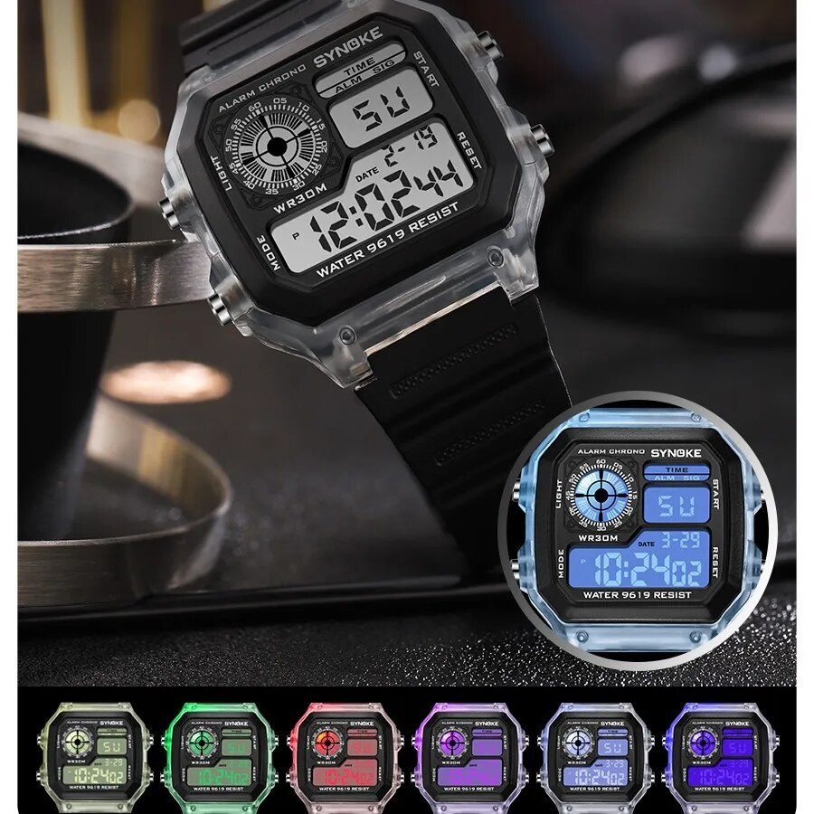 SYNOKE Digital Watches Men Spo - Outdoor Lighting For Steps incelemesi ve fiyatı