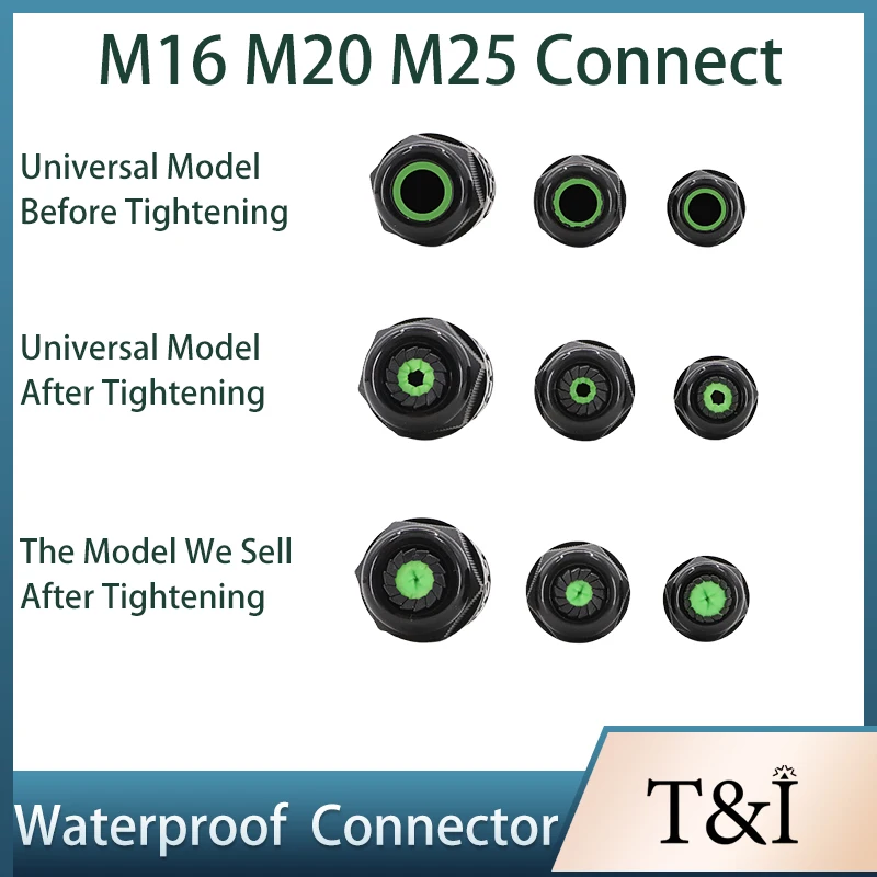 M16 M20 M25 IP68 Waterproof Ou - Outdoor Lighting Wire Connectors incelemesi ve fiyatı