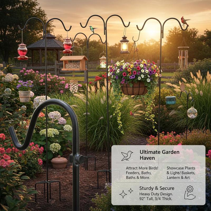 Shepherd's hooks, 8-pack, 2345 - Solar Lantern Hanging incelemesi ve fiyatı