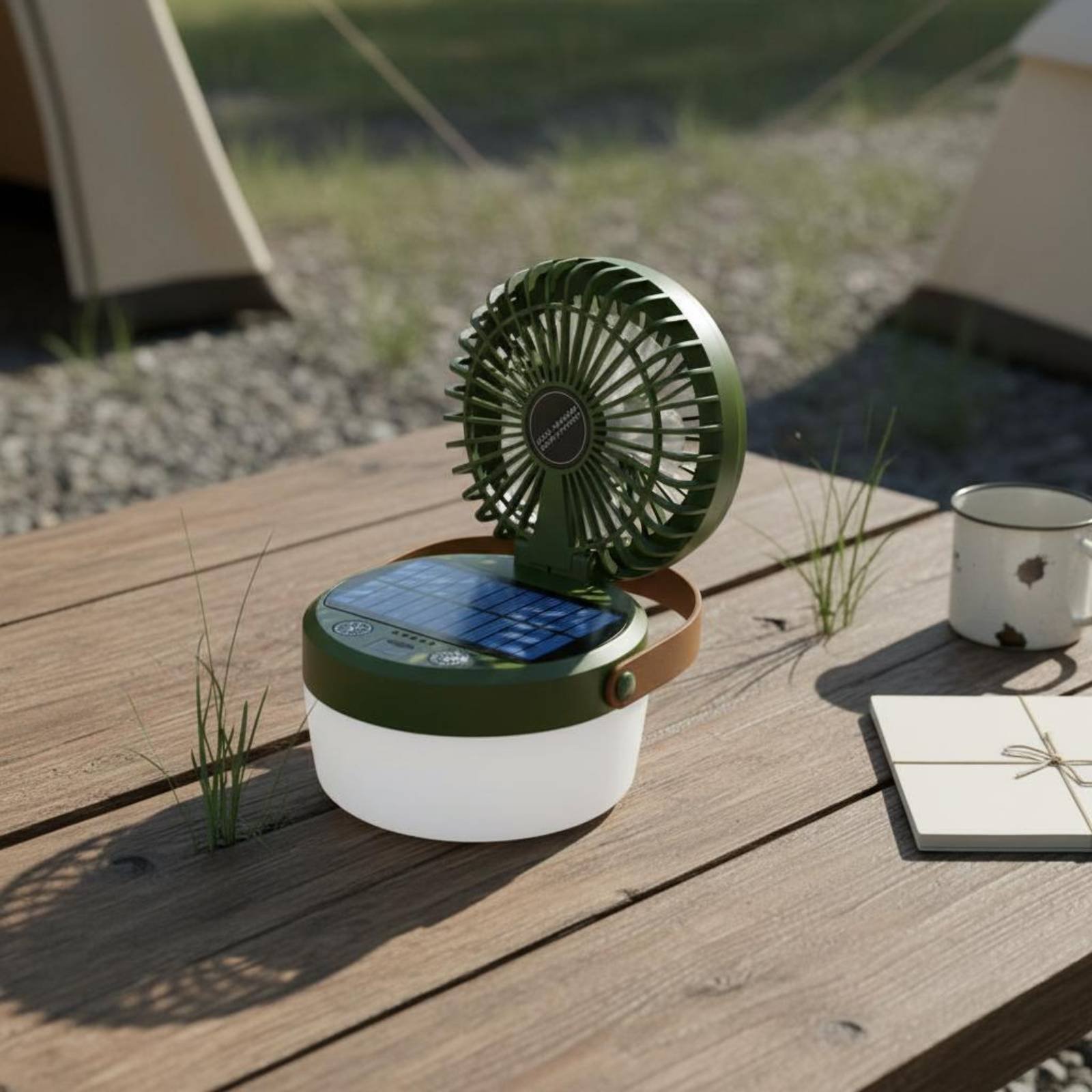Solar Camping Fan Lantern Fold - Solar Lantern Hanging incelemesi ve fiyatı
