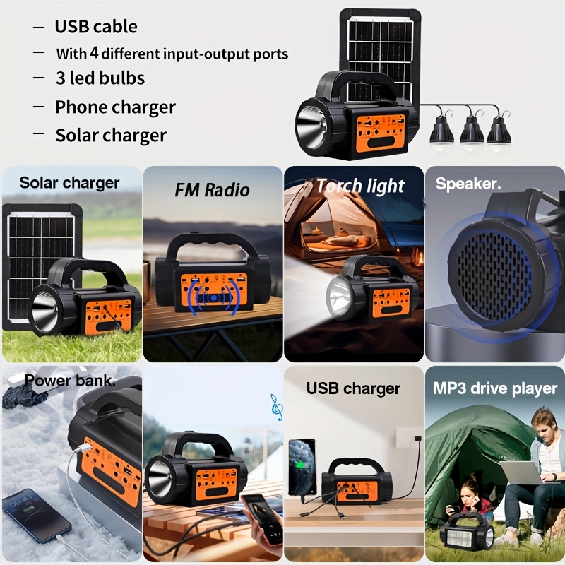 Solar Rechargeable Camping Lig - Outdoor Lighting Switch incelemesi ve fiyatı