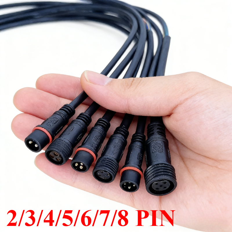 Female Male 2 3 4 5 6 7 8 Pin  - Outdoor Lighting Wire Connectors incelemesi ve fiyatı