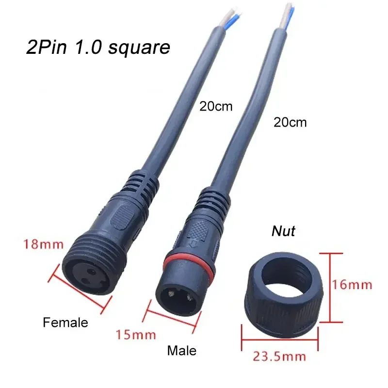 Female Male 2 3 4 5 6 7 8 Pin  - Outdoor Lighting Wire Connectors incelemesi ve fiyatı