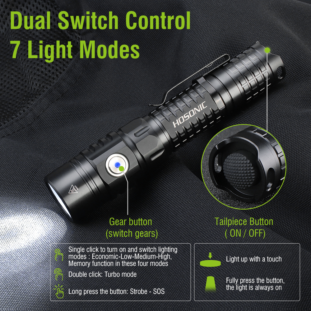 HOSONIC EC16 EDC Flashlight 17 - Outdoor Lighting Switch incelemesi ve fiyatı