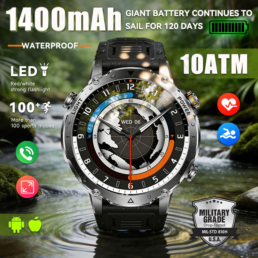 2026 New Military Smart Watch  - Wired Pathway Light incelemesi ve fiyatı