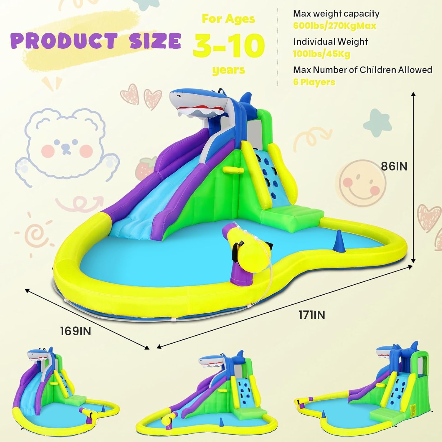13x14FT Inflatable Bounce Hous - Outdoor Lighting Yellow incelemesi ve fiyatı