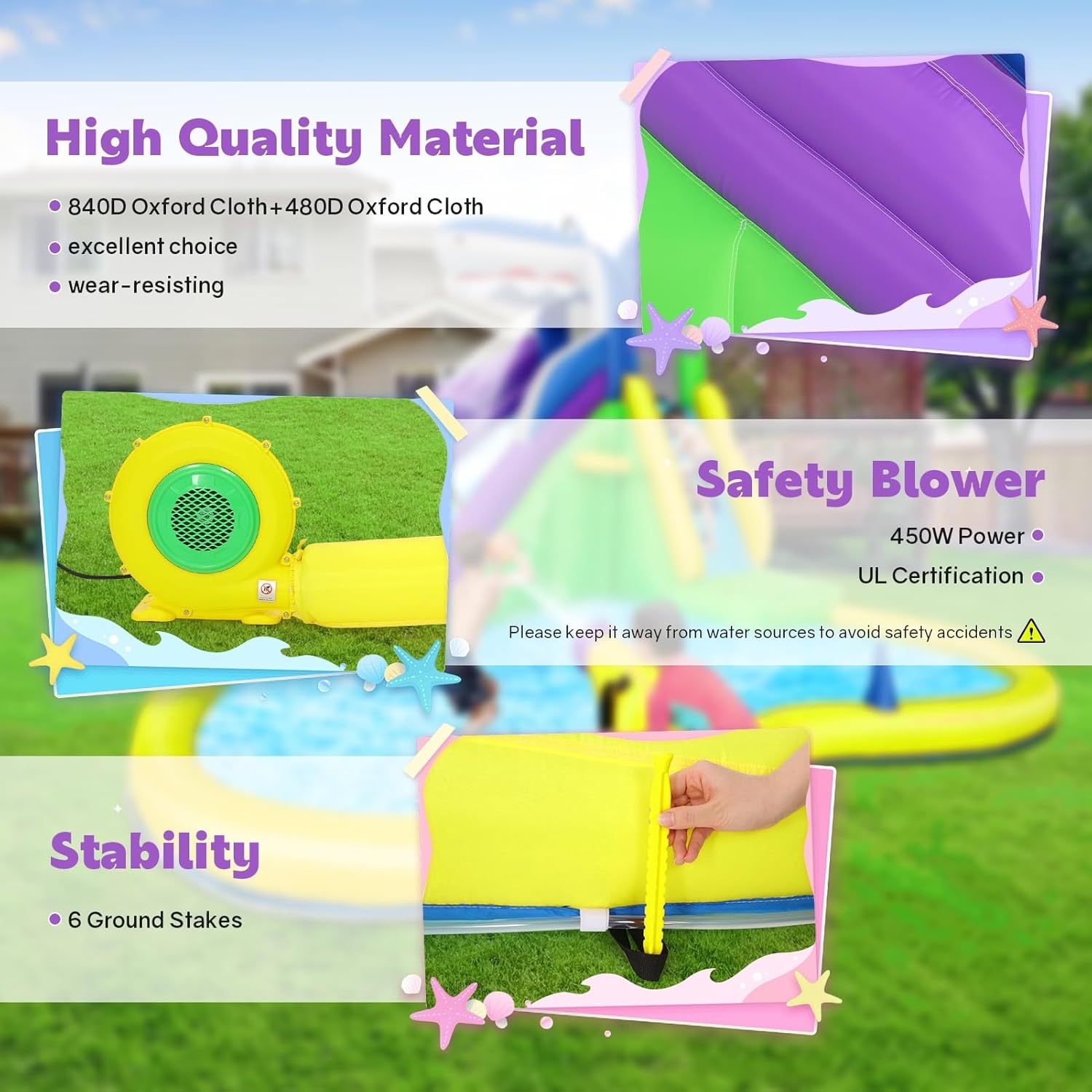 13x14FT Inflatable Bounce Hous - Outdoor Lighting Yellow incelemesi ve fiyatı