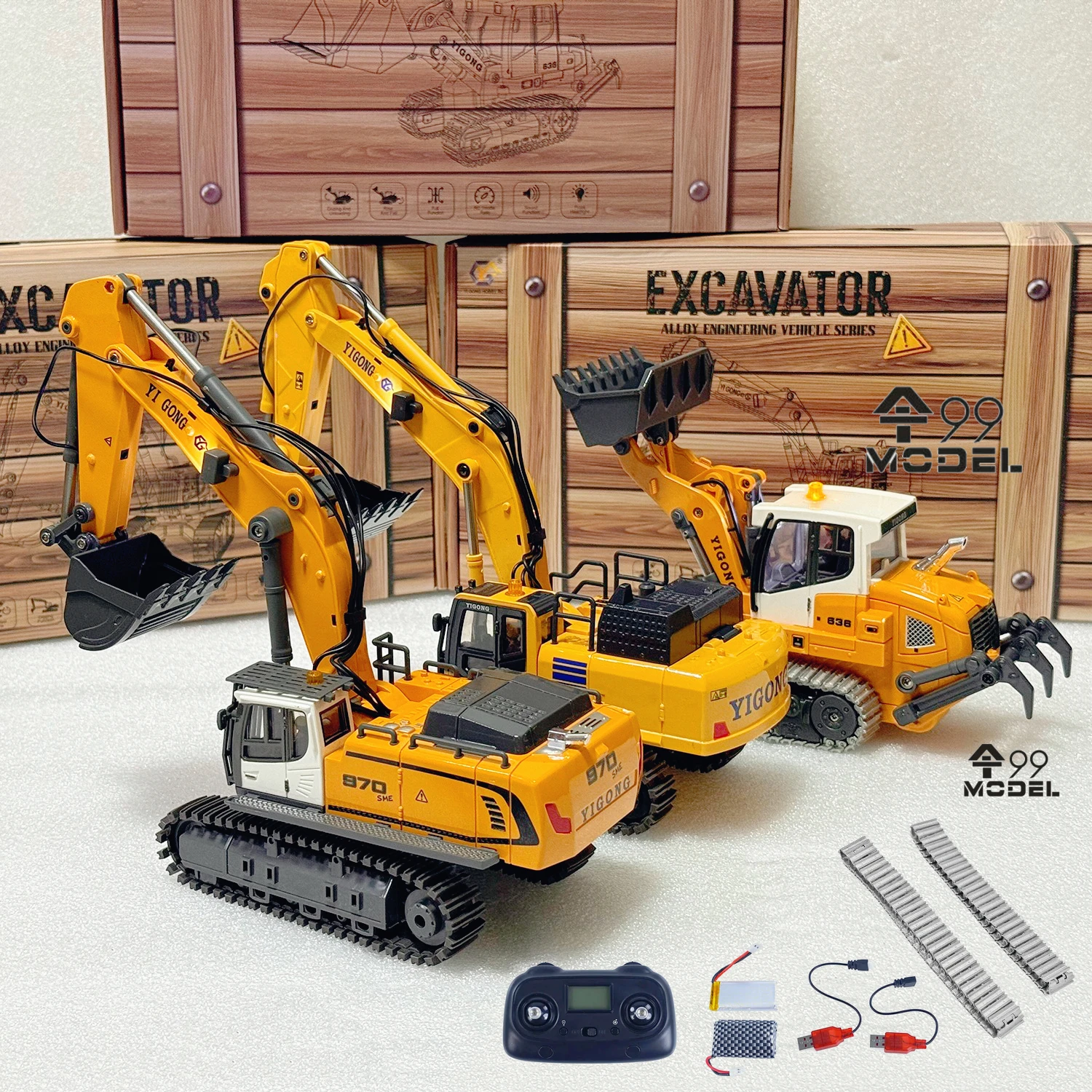 1/50 970 520 Mini RC Excavator - Wired Pathway Light incelemesi ve fiyatı