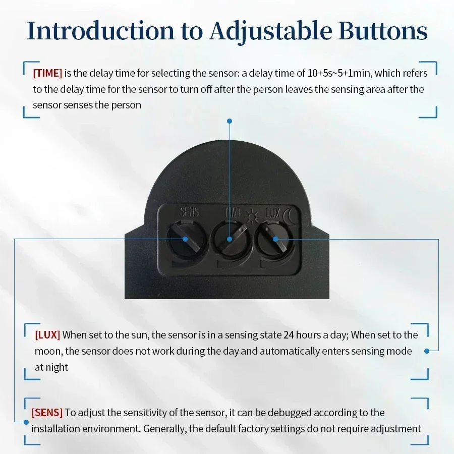 100-240V 12V PIR Motion Sensor - Outdoor Lighting Switch incelemesi ve fiyatı
