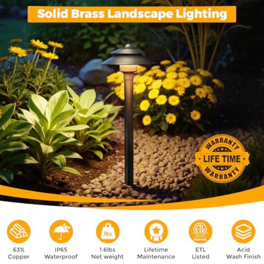Solid Brass Low Voltage Landsc - Wired Pathway Light incelemesi ve fiyatı