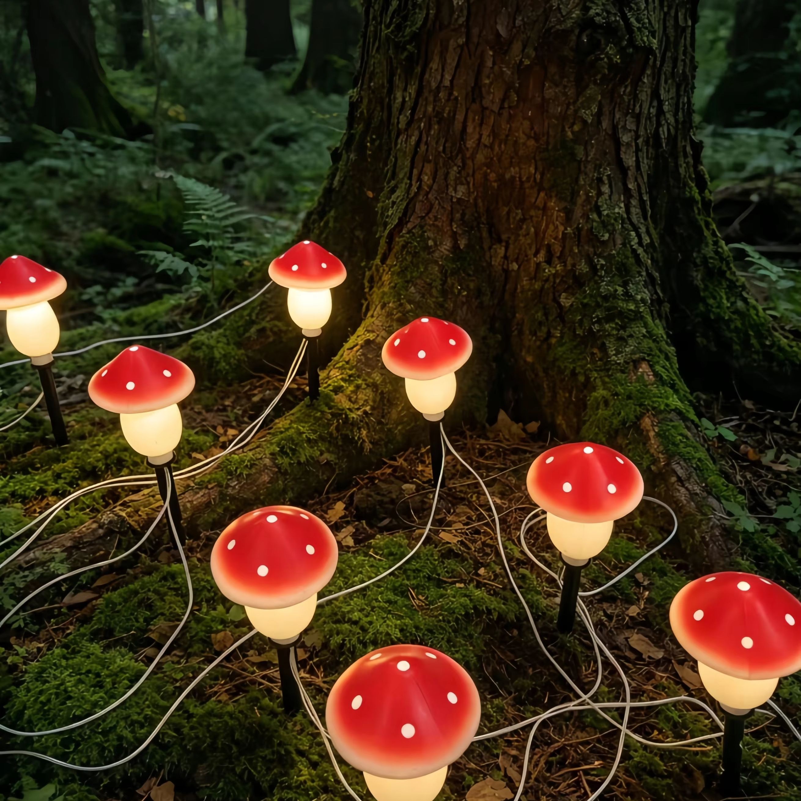 Solar Mushroom String Lights W - Outdoor Lighting Switch incelemesi ve fiyatı