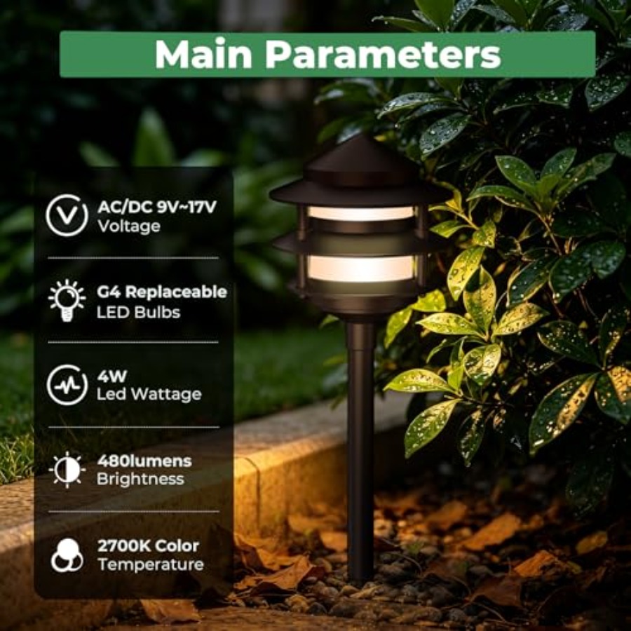 Pagoda Low Voltage Landscape P - Wired Pathway Light incelemesi ve fiyatı