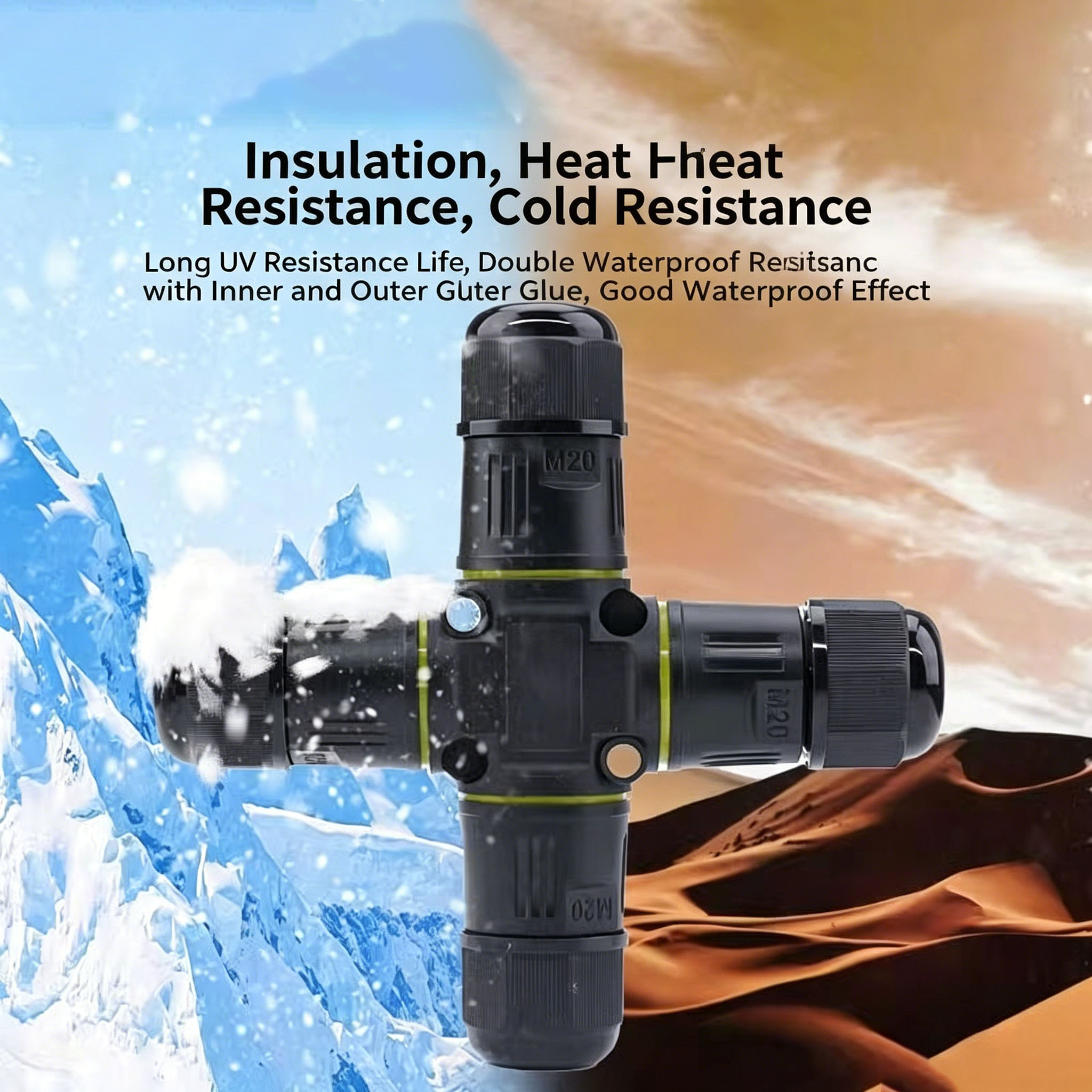 IP68 4-Way Cross Waterproof Co - Outdoor Lighting Wire Connectors incelemesi ve fiyatı