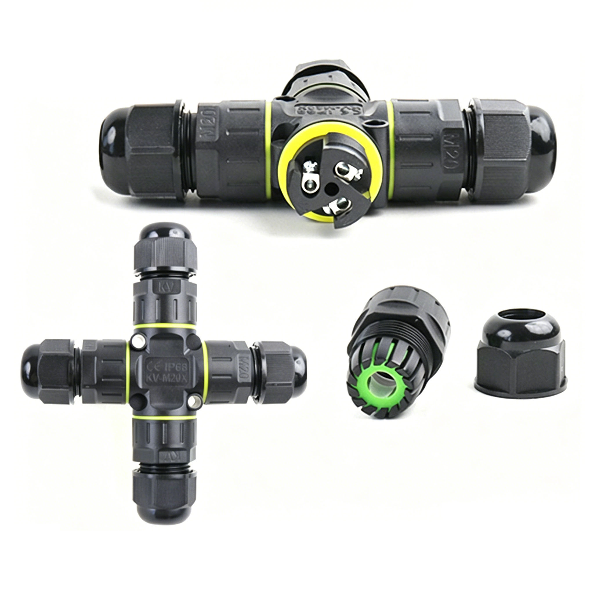 IP68 4-Way Cross Waterproof Co - Outdoor Lighting Wire Connectors incelemesi ve fiyatı